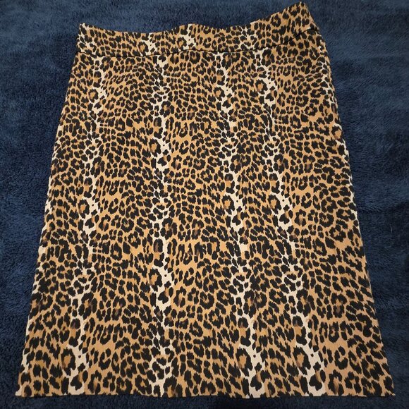 Cleo Brand Leopard Pattern Back Slit Skirt - Picture 1 of 3